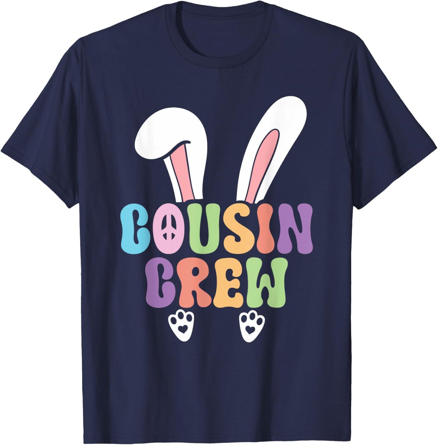 Cousin Crew Easter Bunny Family Matching Toddler Boys Girls T-Shirt - T-Shirt | Navy