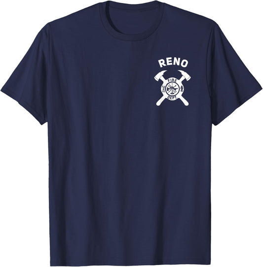 City Of Reno Fire Department Nevada Firefighter T-Shirt - T-Shirt | Navy