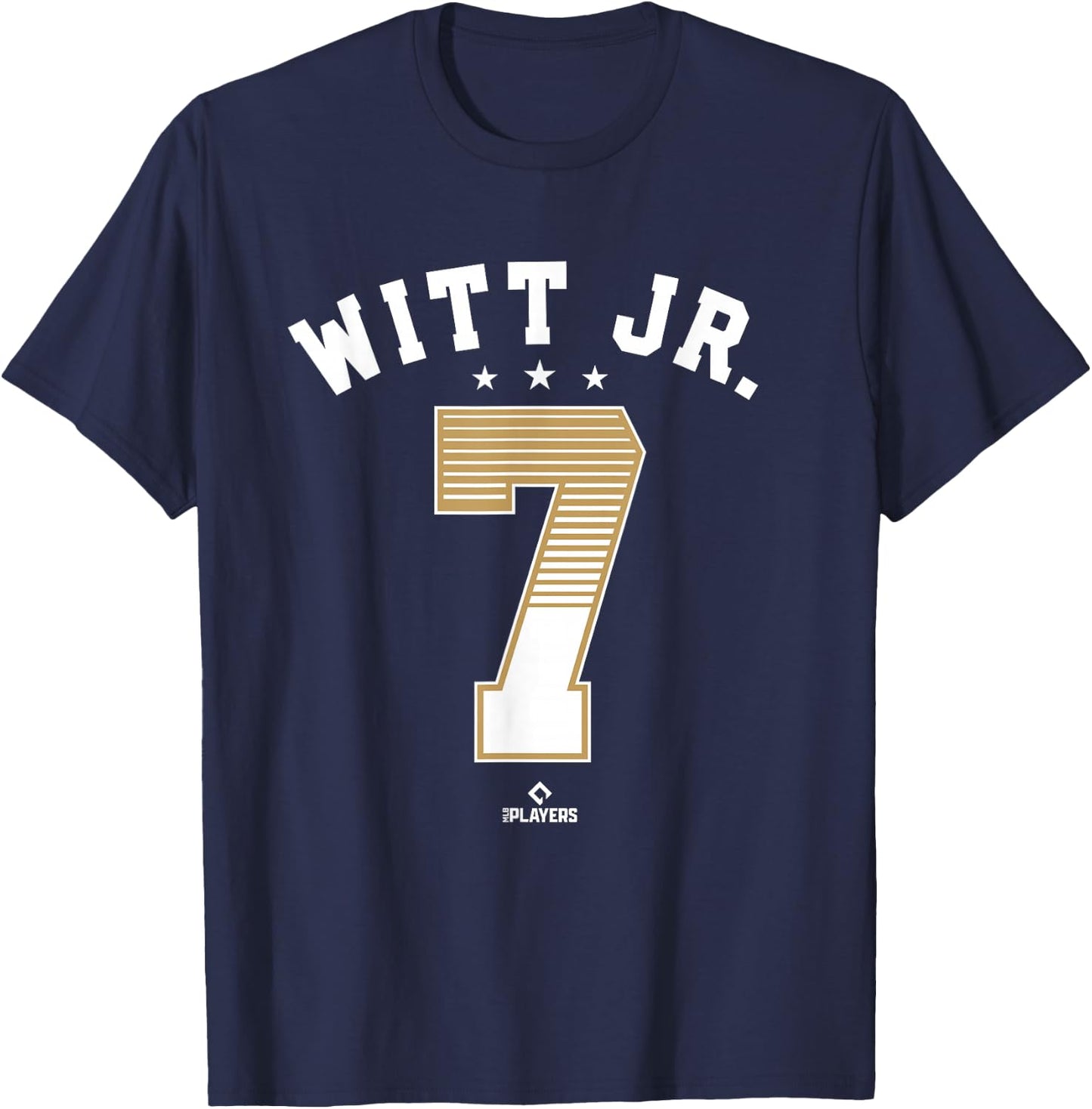 Bobby Witt Jr 7 Kansas City MLBPA T-Shirt - T-Shirt | Navy