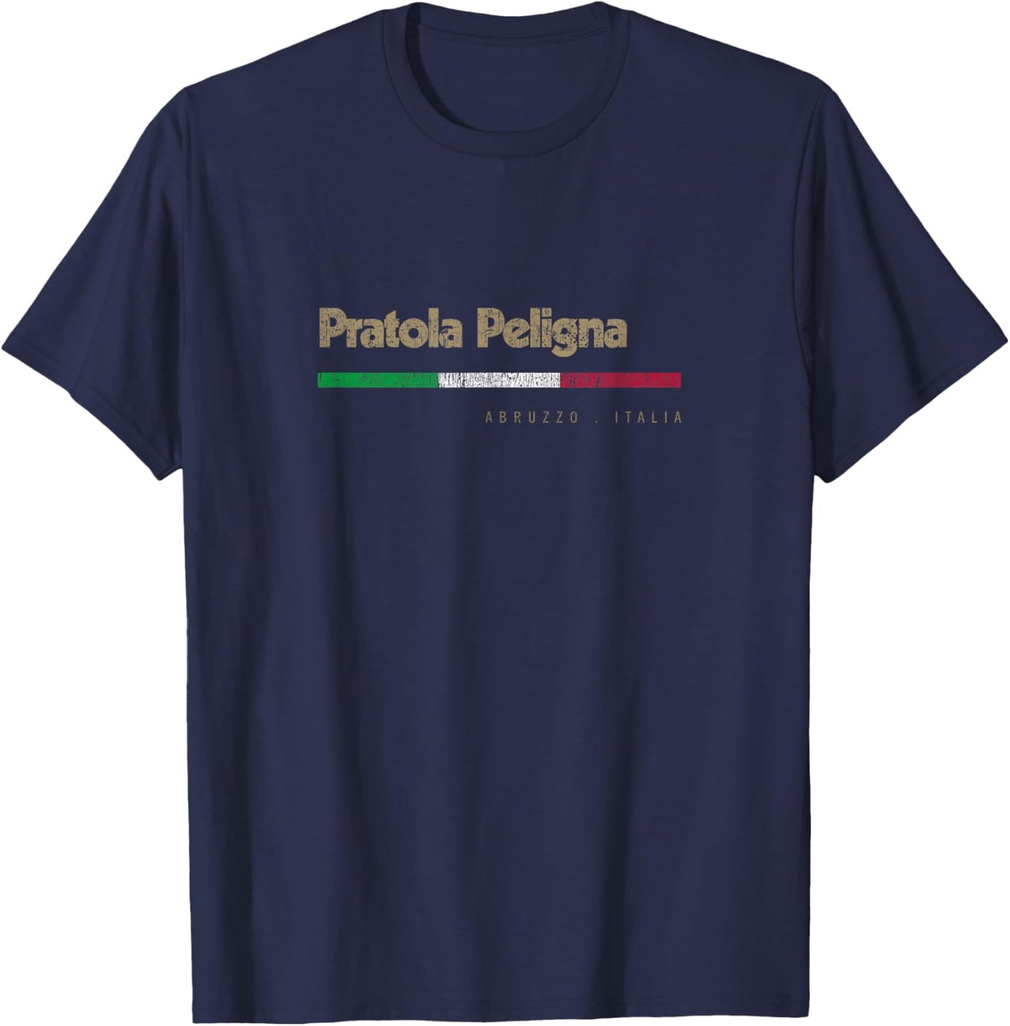 Pratola Peligna Italian City Retro Italy Flag T-Shirt - T-Shirt | Navy