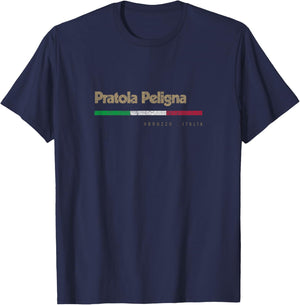 Pratola Peligna Italian City Retro Italy Flag T-Shirt - T-Shirt | Navy