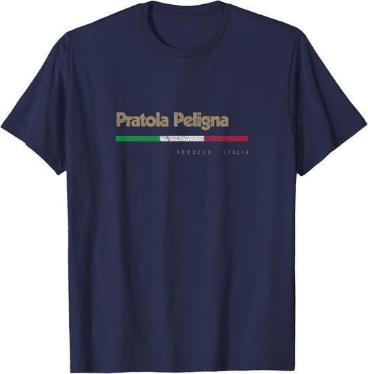 Pratola Peligna Italian City Retro Italy Flag T-Shirt - T-Shirt | Navy