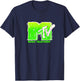 Mademark x MTV - The official MTV Logo in green liquid horror style T-Shirt - T-Shirt | Navy
