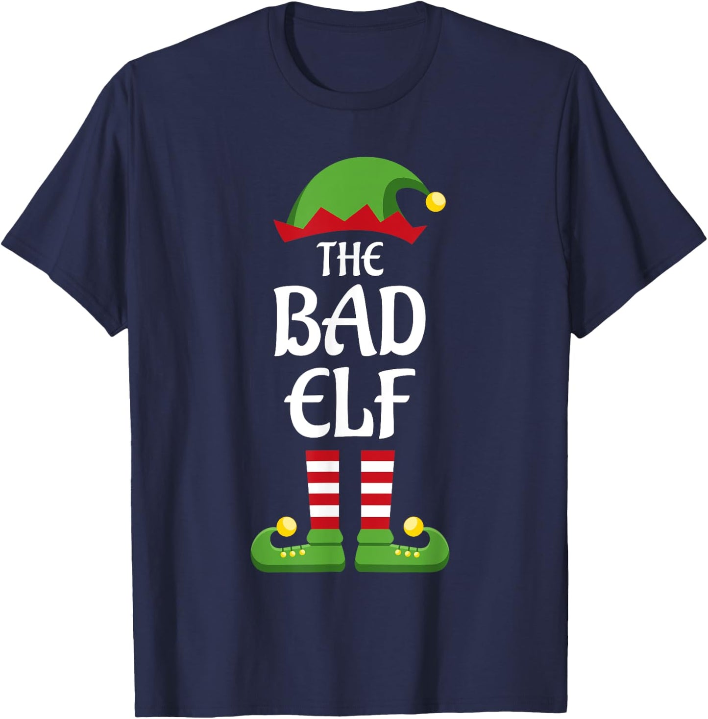 Bad Elf Family Matching Group Christmas T-Shirt - T-Shirt | Navy