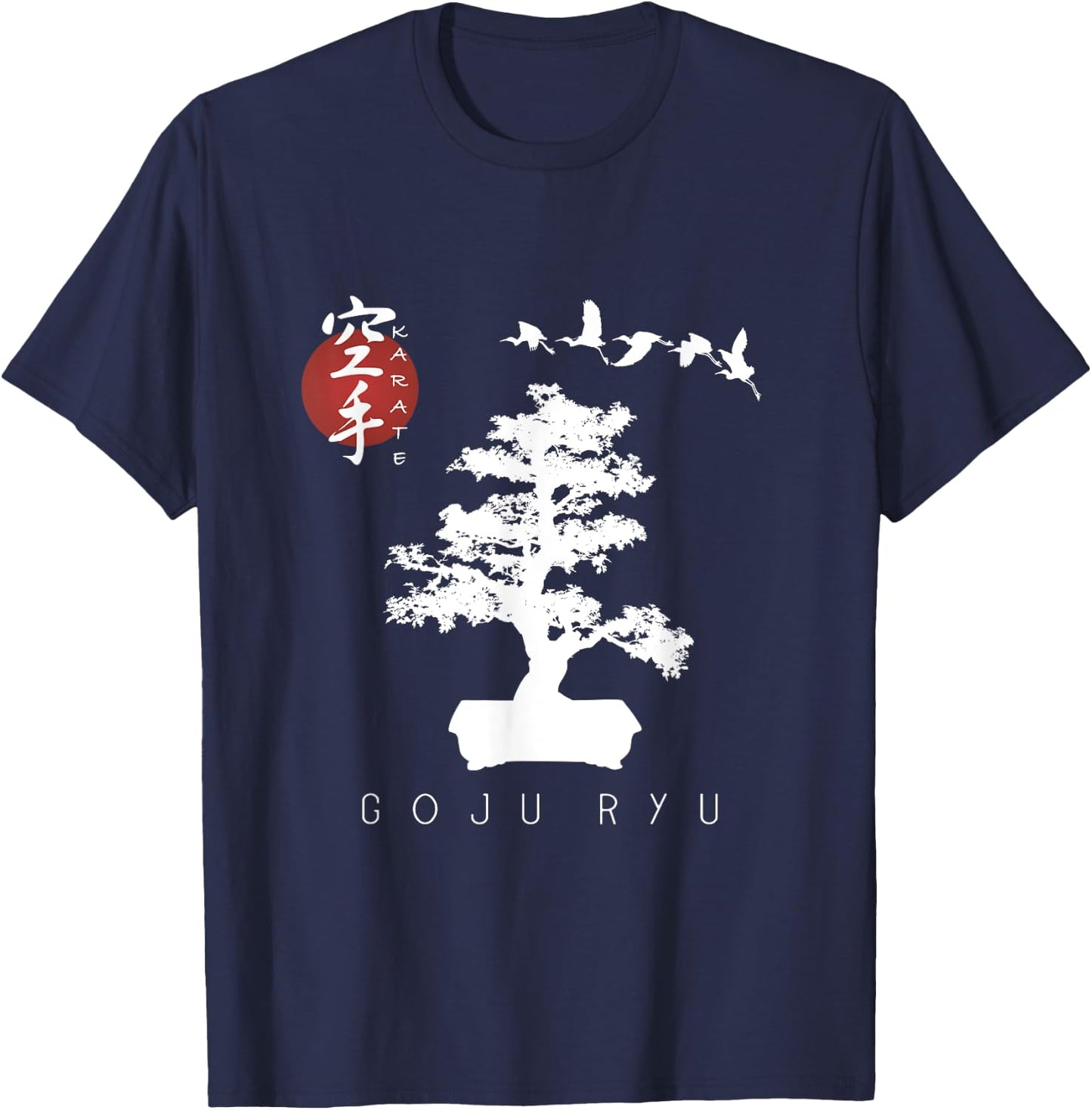 Goju Ryu Karate Uniform / Goju Ryu Uniform / Bonsai Tree T-Shirt - T-Shirt | Navy
