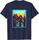 Retro Canada Alberta Canmore Three Sisters Mountains Gift T-Shirt - T-Shirt | Navy