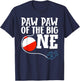 Paw Paw of The Big One Fishing Boy First Birthday Ofishally T-Shirt - T-Shirt | Navy