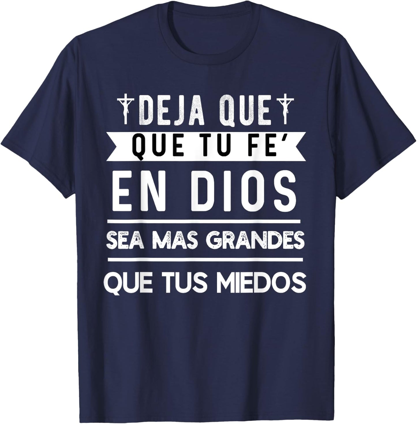 Camiseta Cristiana Para Mujer y Hombre En Espanol Cristiano T-Shirt - T-Shirt | Navy