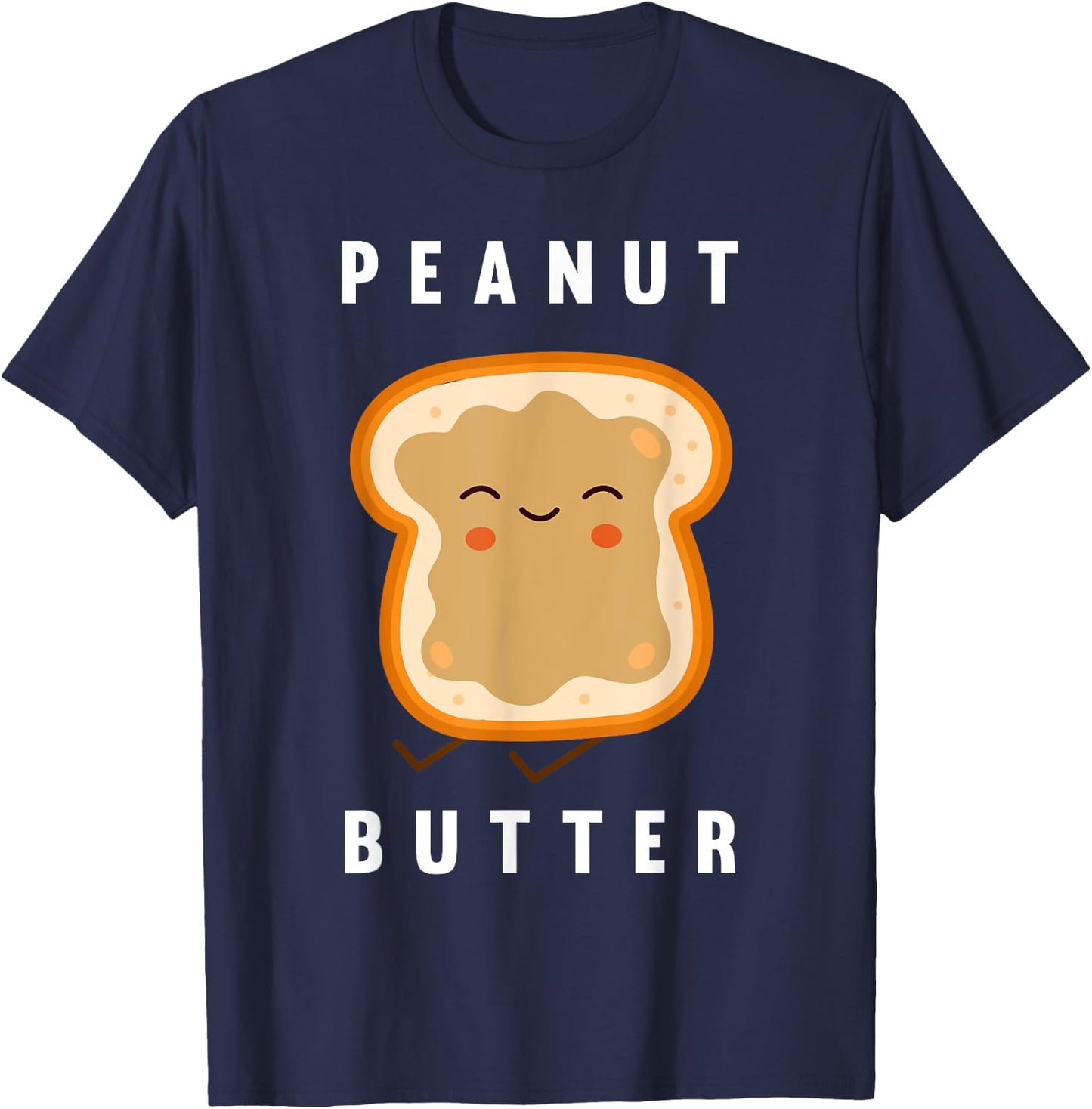 Peanut Butter And Jelly Best Friend Matching T-Shirt - T-Shirt | Navy
