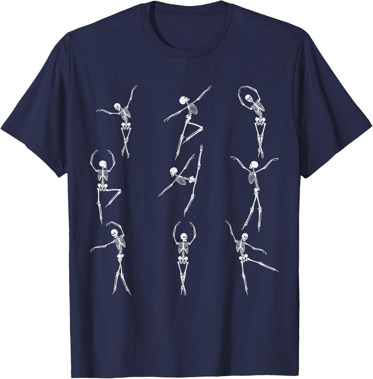 Dancing Skeleton Funny Skeletons Dance Ballet Ballerina Fun T-Shirt - T-Shirt | Navy