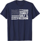 God Family Golf & Freedom - Funny Golf Player American Flag Men T-Shirt - T-Shirt | Navy