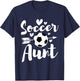 Soccer Aunt - Auntie Aunty Sports Ball Lover Family T-Shirt - T-Shirt | Navy
