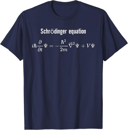 Schrodinger Equation Quantum Mechanics Physics T-Shirt - T-Shirt | Navy