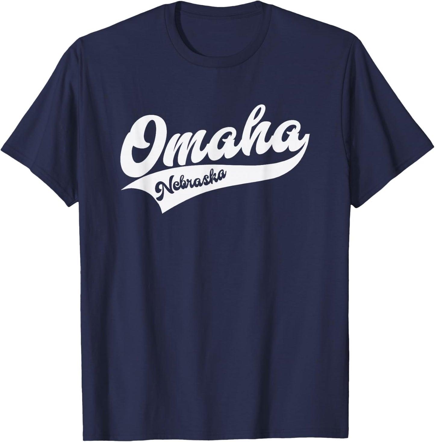 Omaha - Nebraska - Retro / Throwback Design - Classic T-Shirt - T-Shirt | Navy