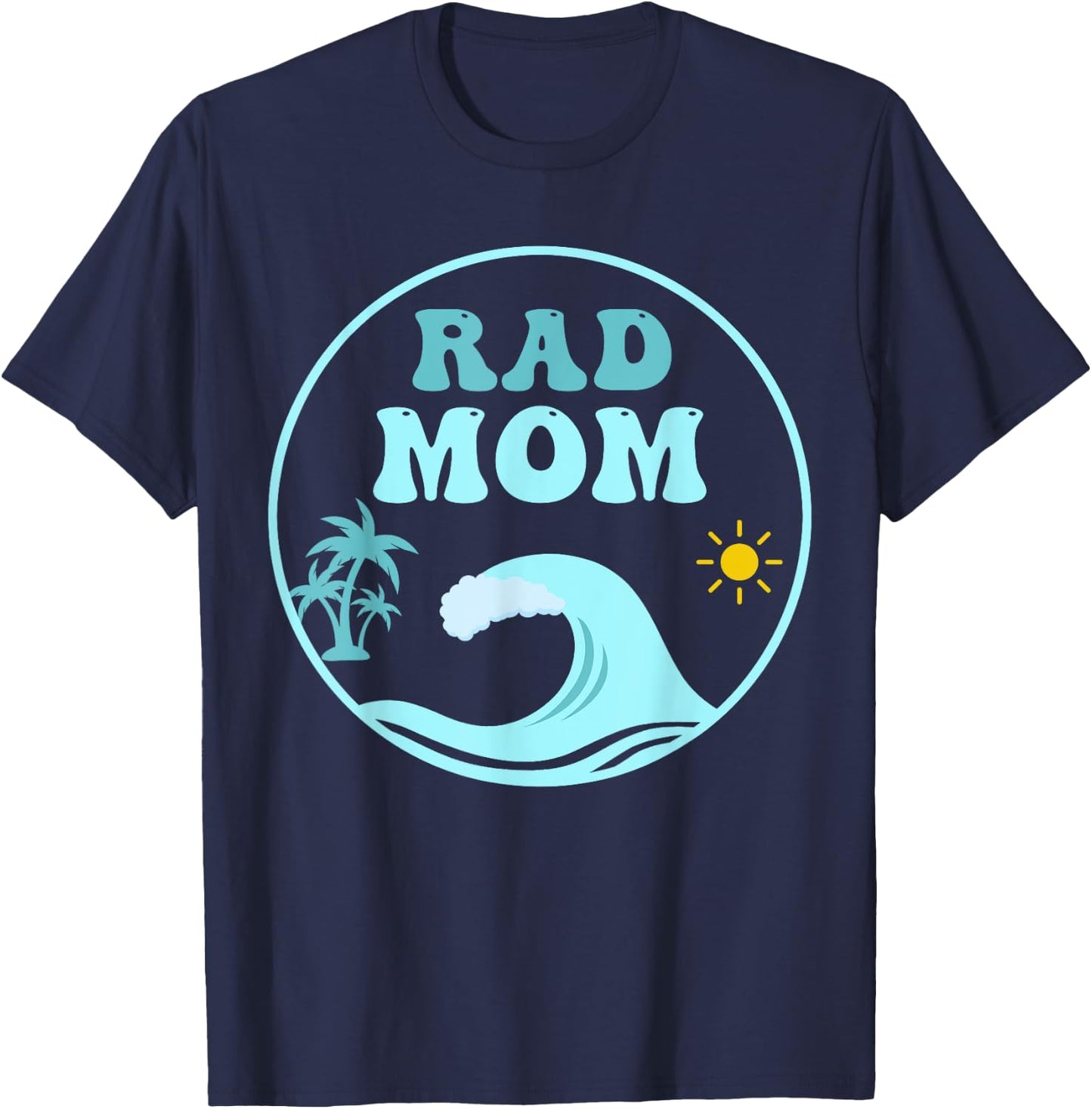 Rad Mom The Big One 1st Birthday Surf Family Matching T-Shirt - T-Shirt | Navy