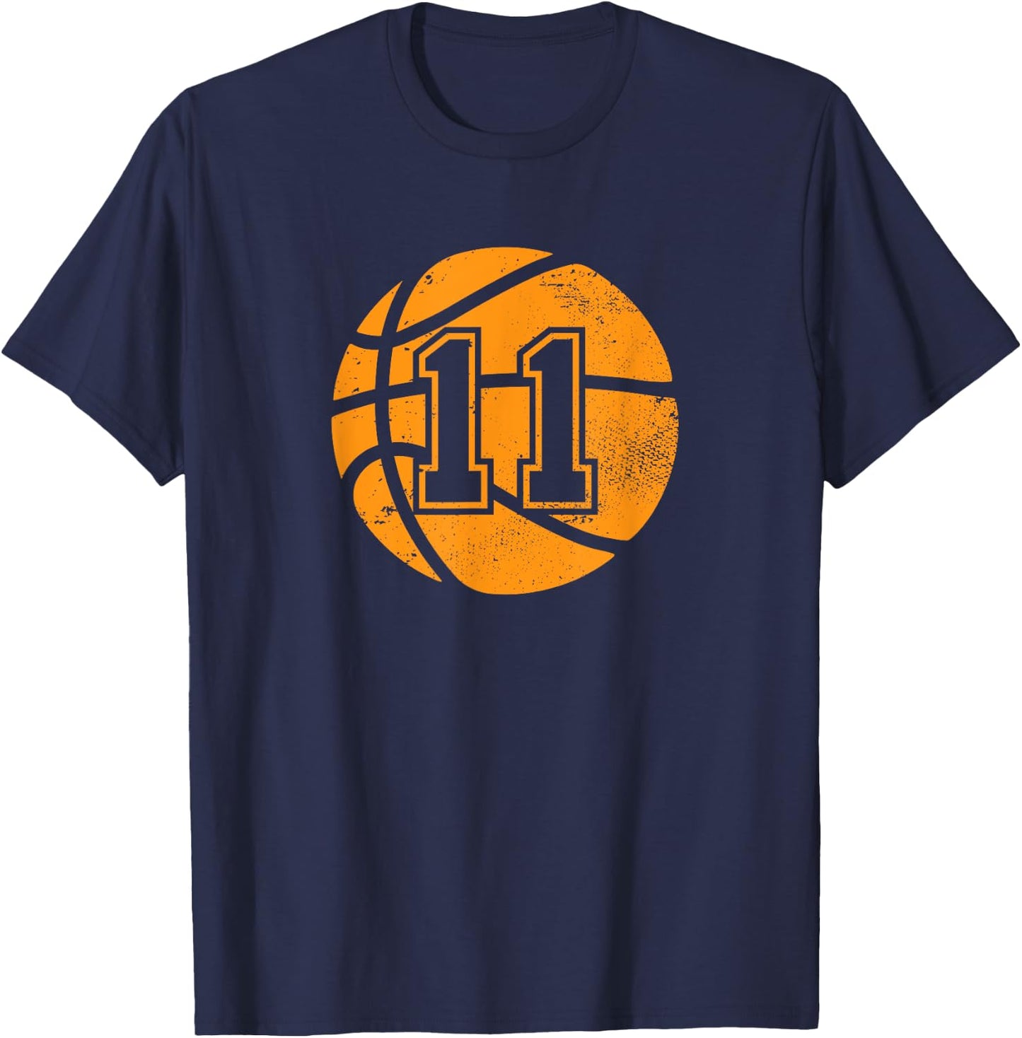 Basketball Player #11 Basketball Mom Dad Jersey Number 11 T-Shirt - T-Shirt | Navy
