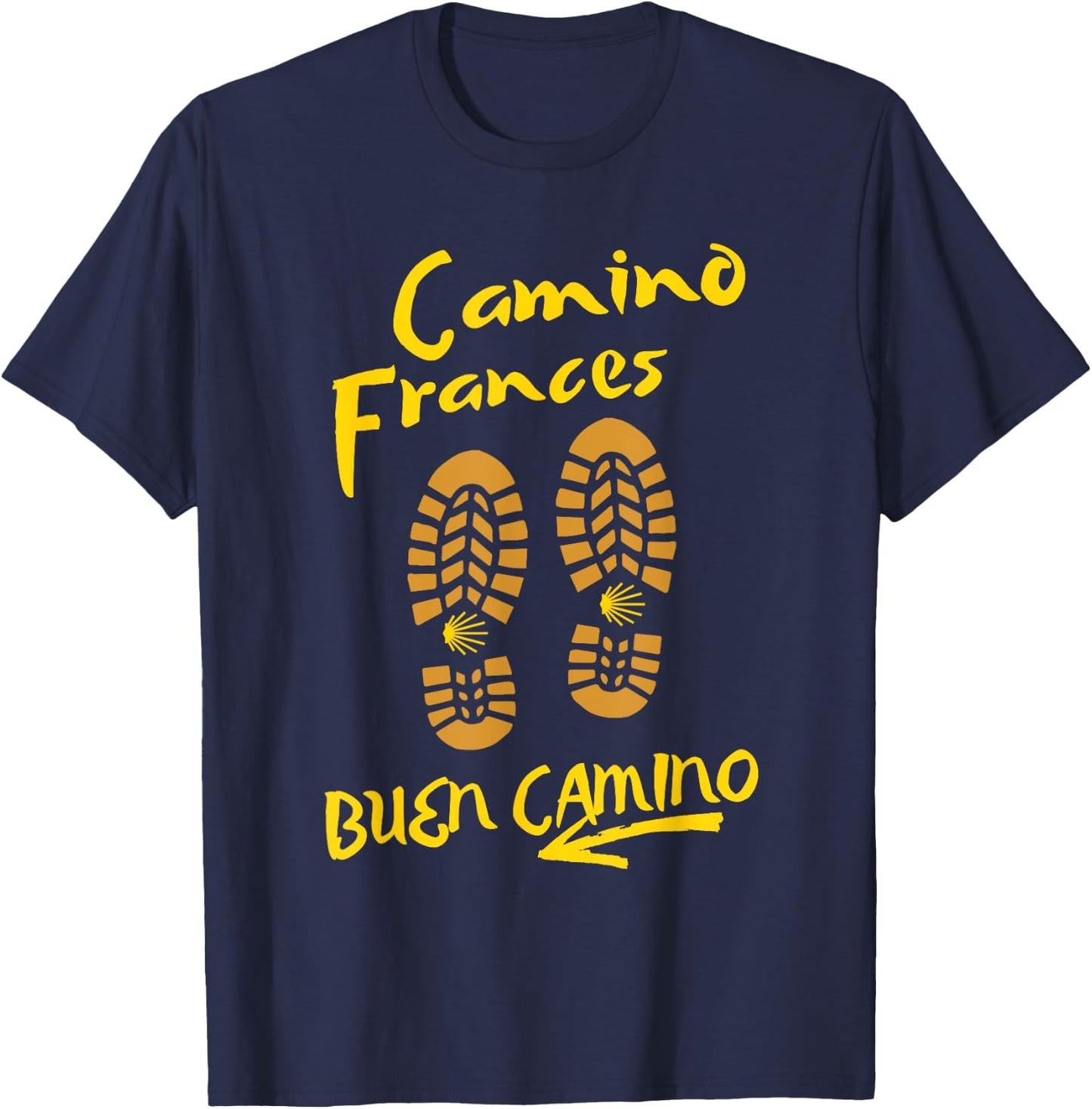 CAMINO FRANCES, BUEN CAMINO, Hiking Boots T-Shirt - T-Shirt | Navy