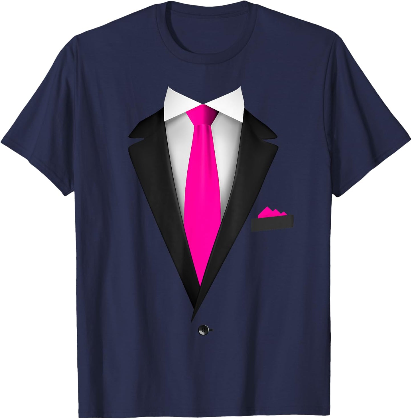 Tuxedo with Tie For Funny Wedding And Special Occasions T-Shirt - T-Shirt | Navy