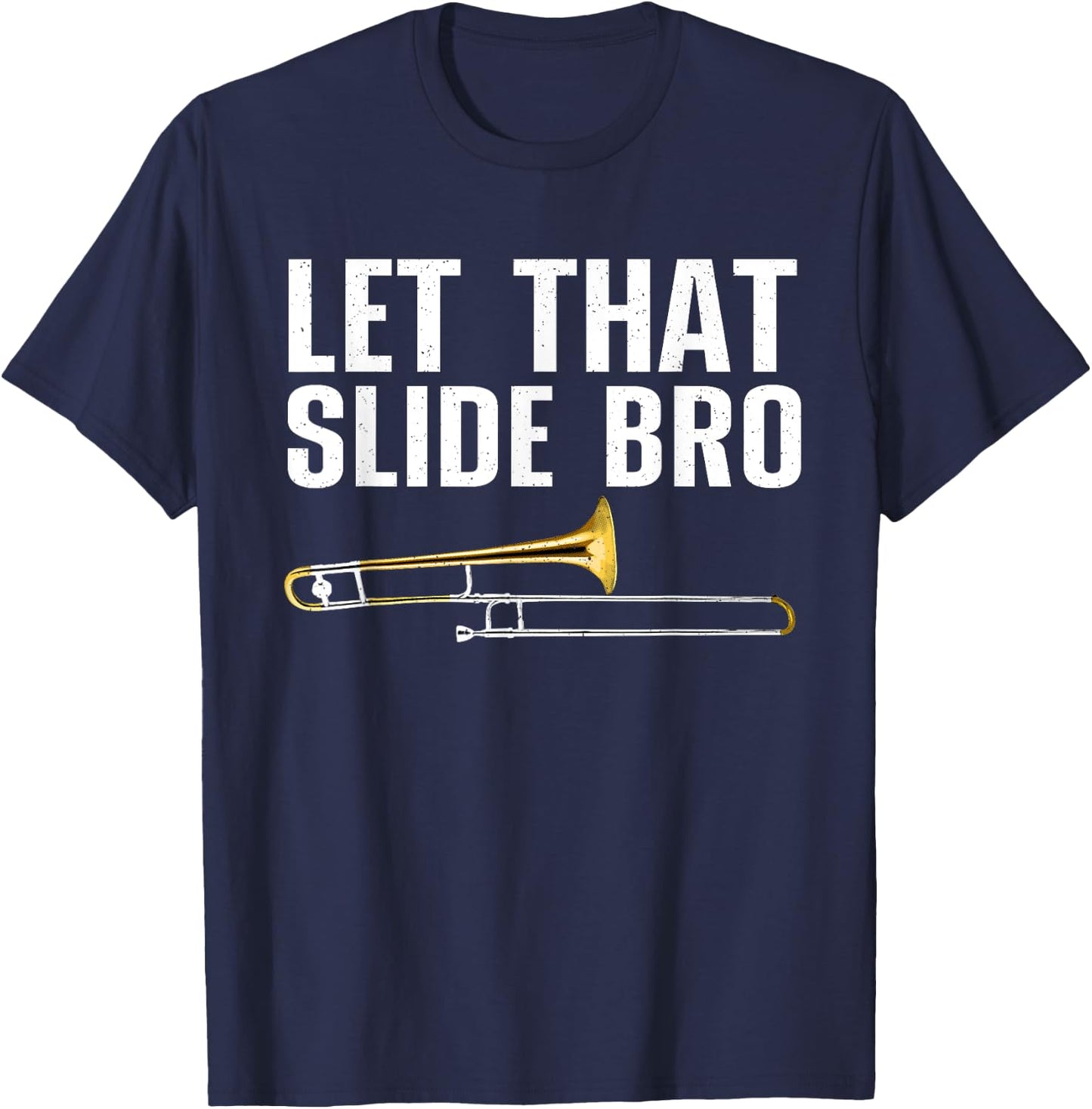 Funny Trombone Art Women Trombone Lover Trombonists T-Shirt - T-Shirt | Navy