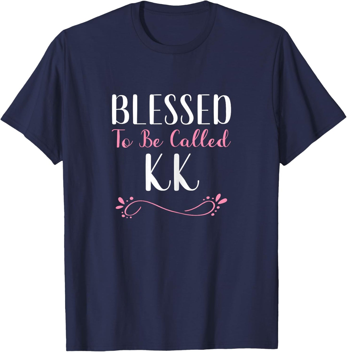 Blessed To Be Called KK Grandma Cute Cool T-Shirt - T-Shirt | Navy