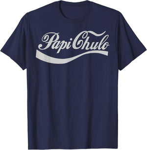 Dad Gift Father's Day Papi Chulo Mexican T-Shirt - T-Shirt | Navy