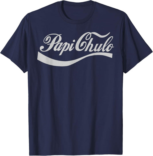 Dad Gift Father's Day Papi Chulo Mexican T-Shirt - T-Shirt | Navy