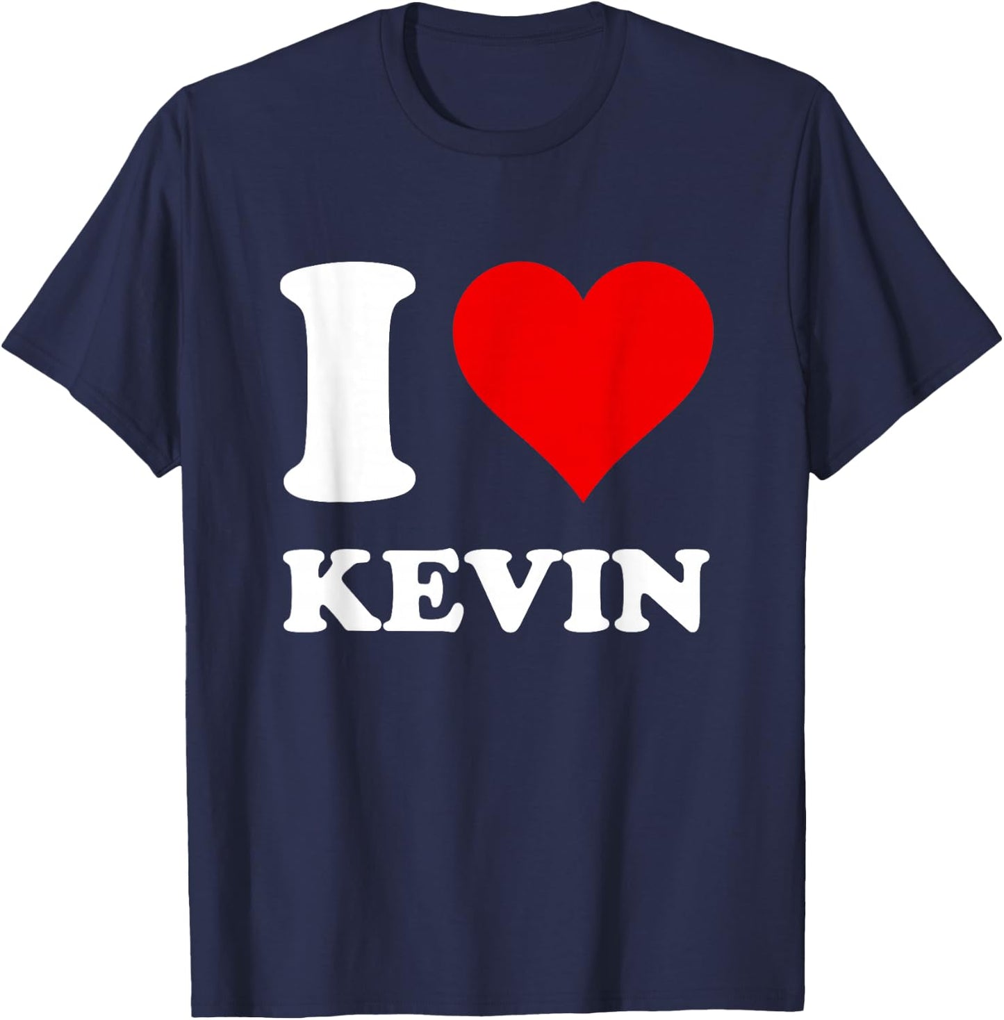 Red Heart I Love Kevin T-Shirt - T-Shirt | Navy