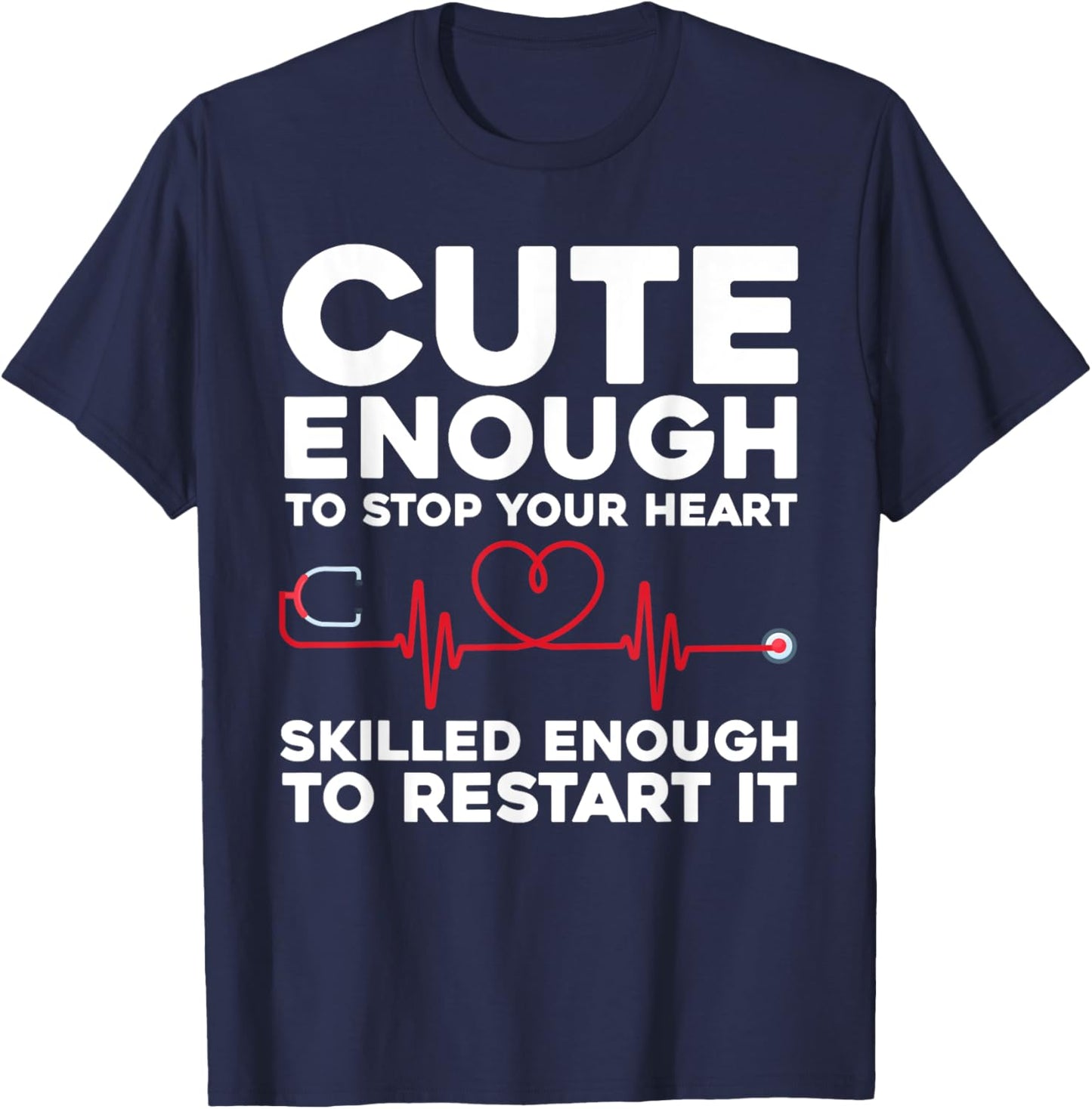 Funny Nurse Design Women Registered Nurse Nursing T-Shirt - T-Shirt | Navy