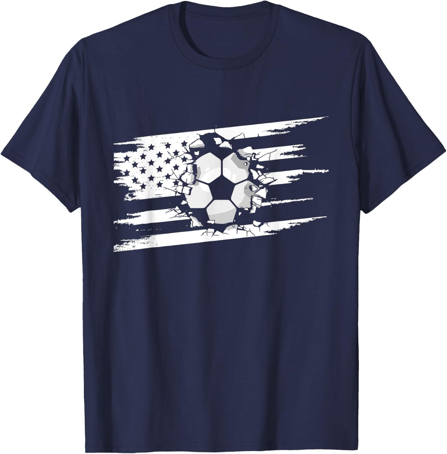 American Flag Soccer Apparel - Soccer T-Shirt - T-Shirt | Navy