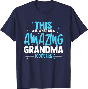 This Is What An Amazing Grandma Looks Like T-Shirt - T-Shirt | Navy