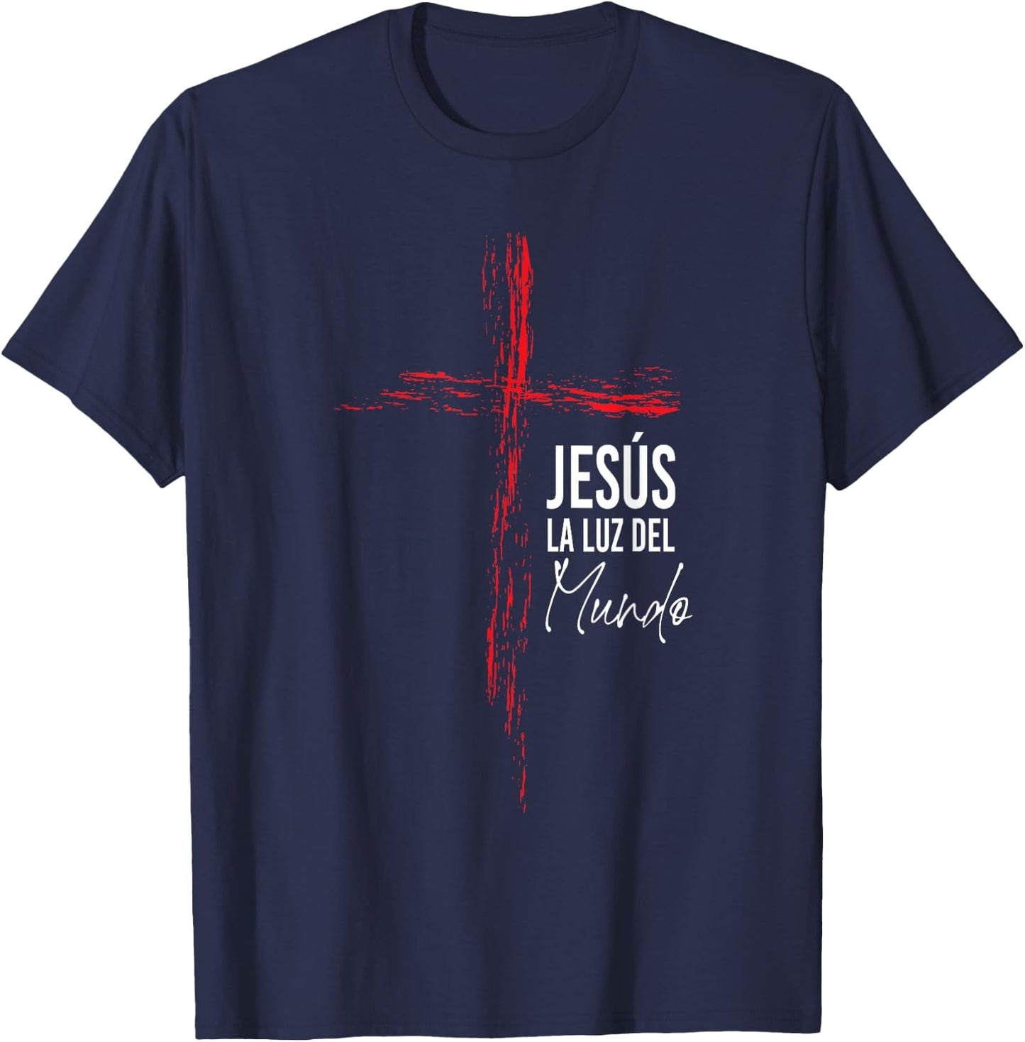 Regalos Cristianos Hombres Jesús Frases Christian Spanish T-Shirt - T-Shirt | Navy