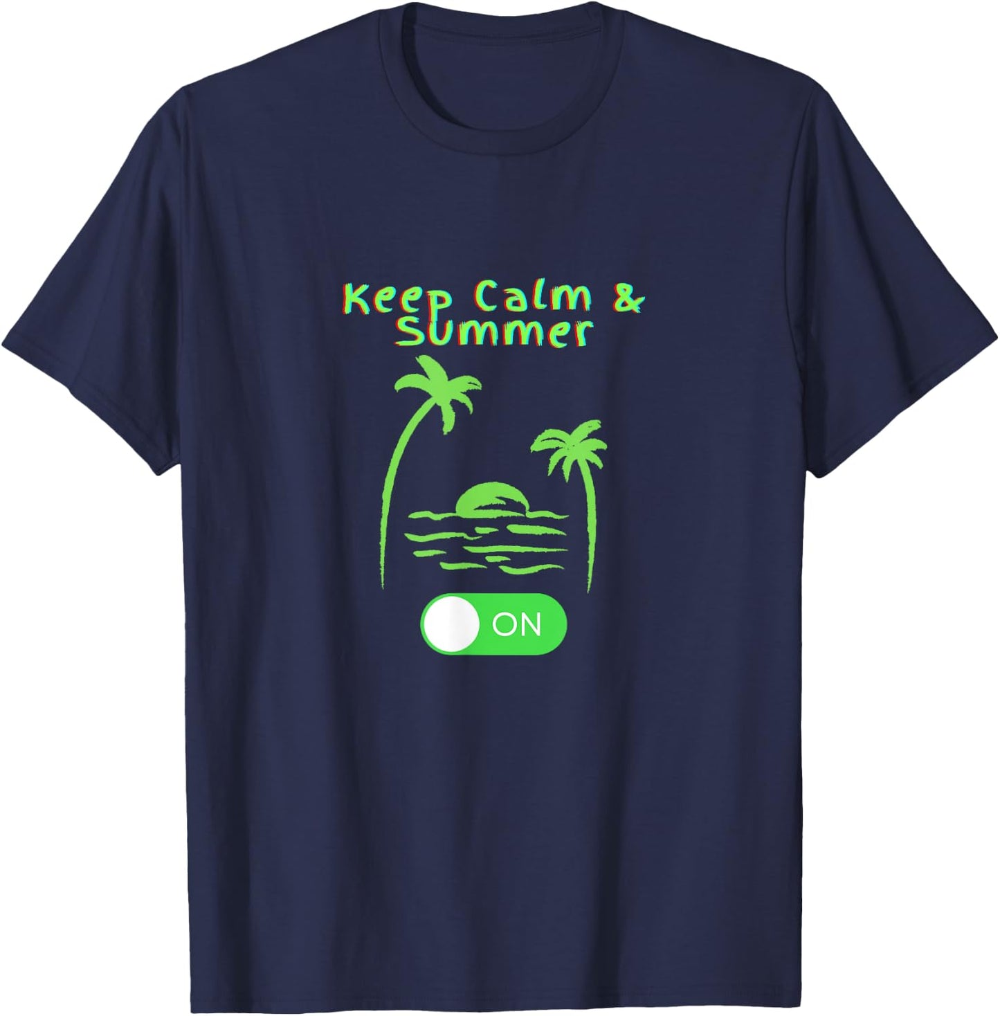 Keep Calm Summer on Women Kids T-Shirt - T-Shirt | Navy