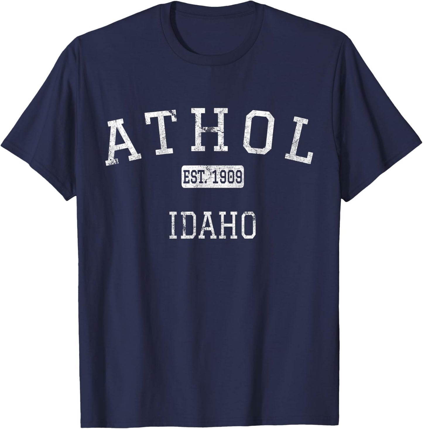 Athol Idaho ID Vintage T-Shirt - T-Shirt | Navy