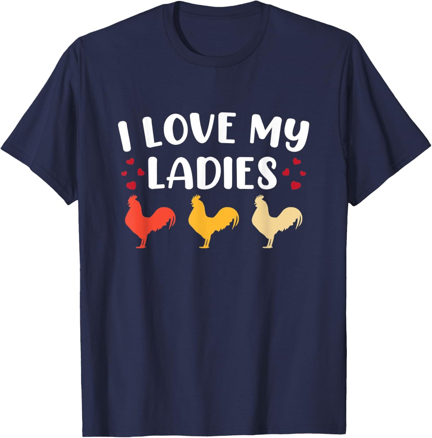 Funny Chicken Art Men Women Ladies Chicken Farmer Whisperer T-Shirt - T-Shirt | Navy