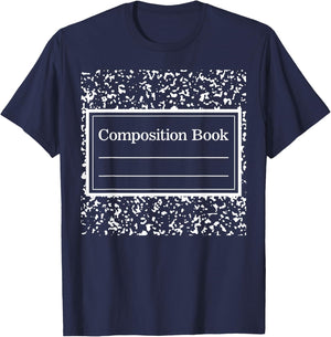 Writer Composition Book Author Novelist Playwriter Copywrite T-Shirt - T-Shirt | Navy