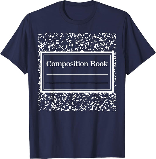 Writer Composition Book Author Novelist Playwriter Copywrite T-Shirt - T-Shirt | Navy