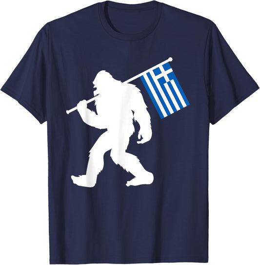 Greece Bigfoot T-Shirt - T-Shirt | Navy