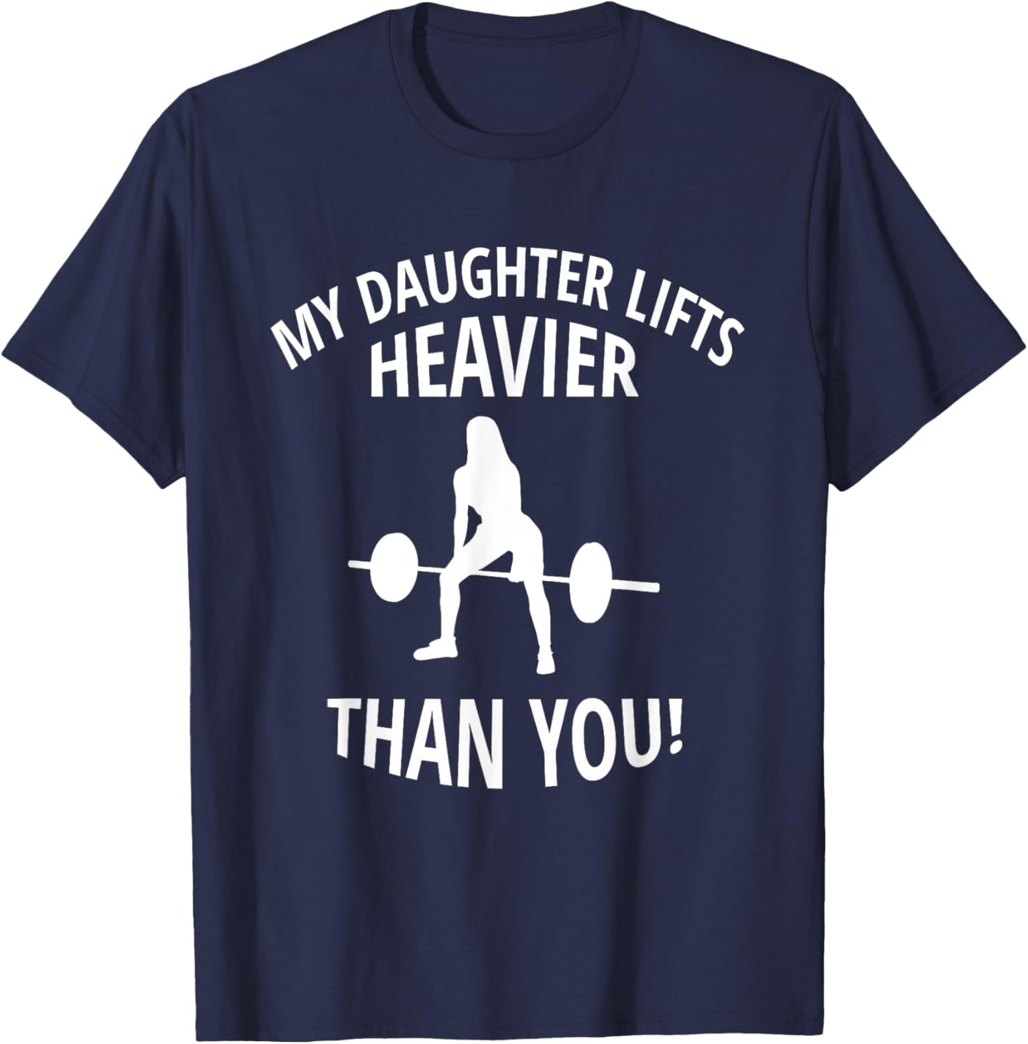 Funny for daddys with strong daughters - -Adults Training - Black, Small T-Shirt - T-Shirt | Navy