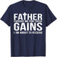 Father Forgive Me For These Gains Funny Fitness Gym Workout T-Shirt - T-Shirt | Navy