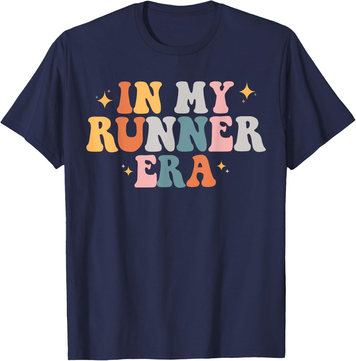 In My Runner Era Funny Running Marathon Fitness Running Mom T-Shirt - T-Shirt | Navy