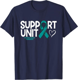 Ovarian Cancer Support Unit Ovarian Cancer Awareness T-Shirt - T-Shirt | Navy