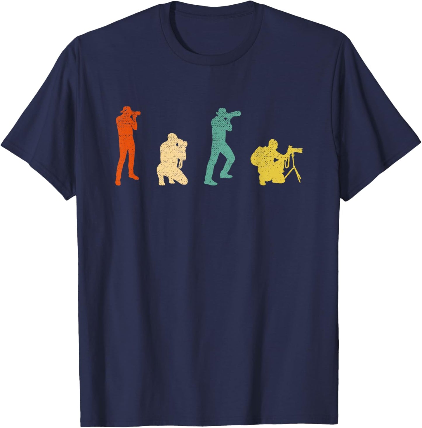Vintage Photo Camera Photogrpaher Graphic Design Photography T-Shirt - T-Shirt | Navy