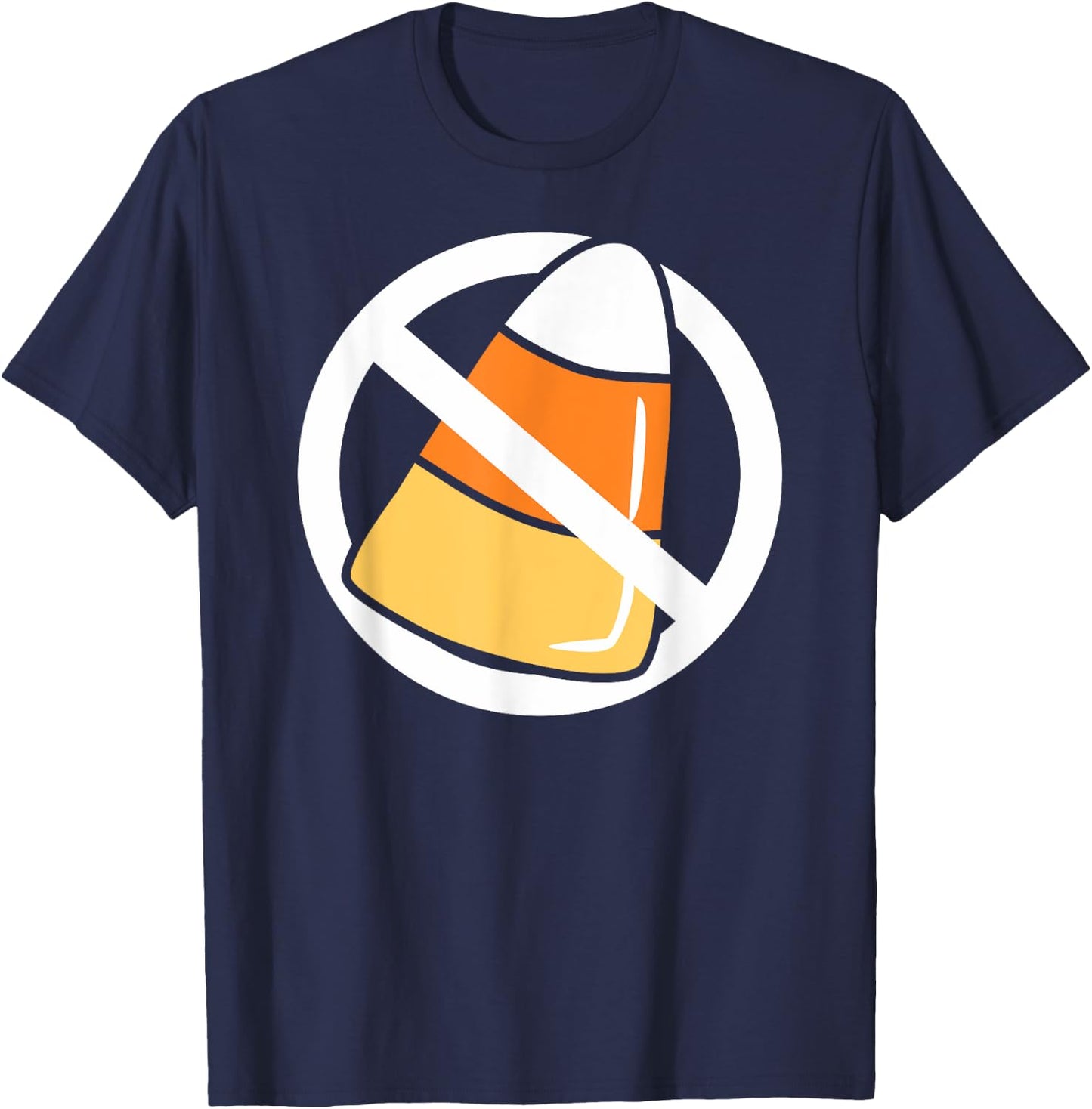 I Hate Don't Like Candy Corn Funny Halloween T-Shirt - T-Shirt | Navy
