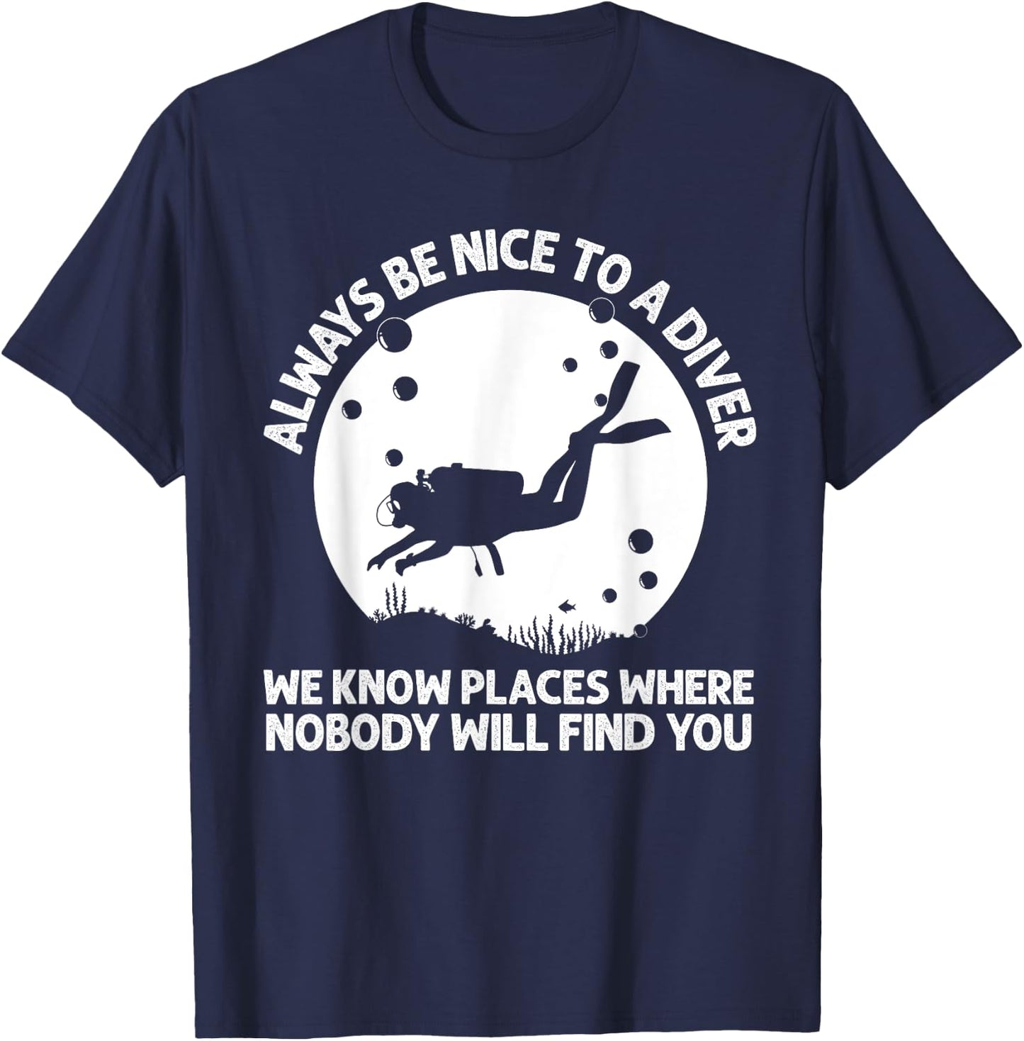 Cool Scuba Diving Women Scuba Diver Underwater Lover T-Shirt - T-Shirt | Navy