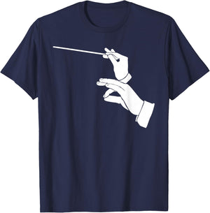 Conductor Clock Music Orchestra T-Shirt - T-Shirt | Navy