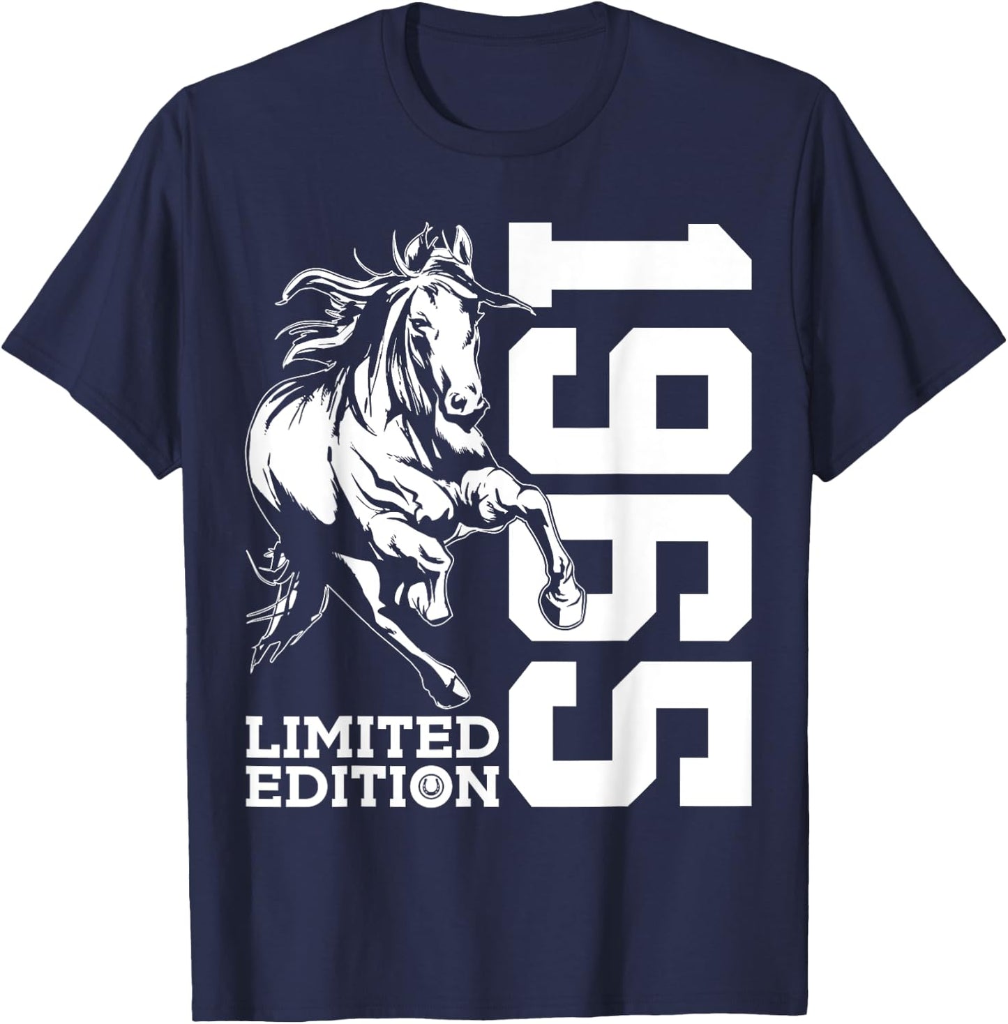 Riding 60th Birthday Horse Limited Edition 1965 Rider T-Shirt - T-Shirt | Navy