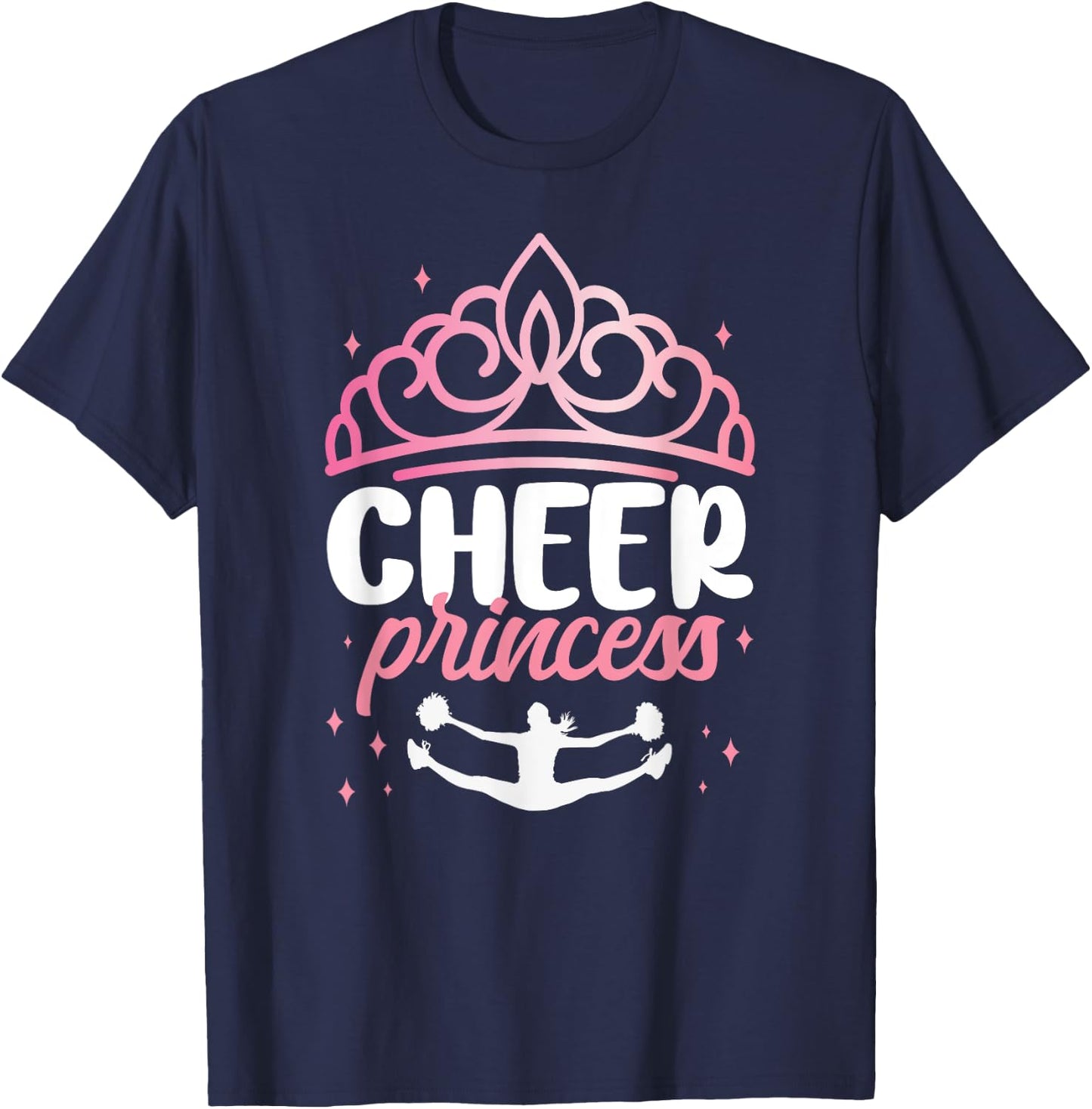 Cheer Cheerleading Cheer Princess T-Shirt - T-Shirt | Navy