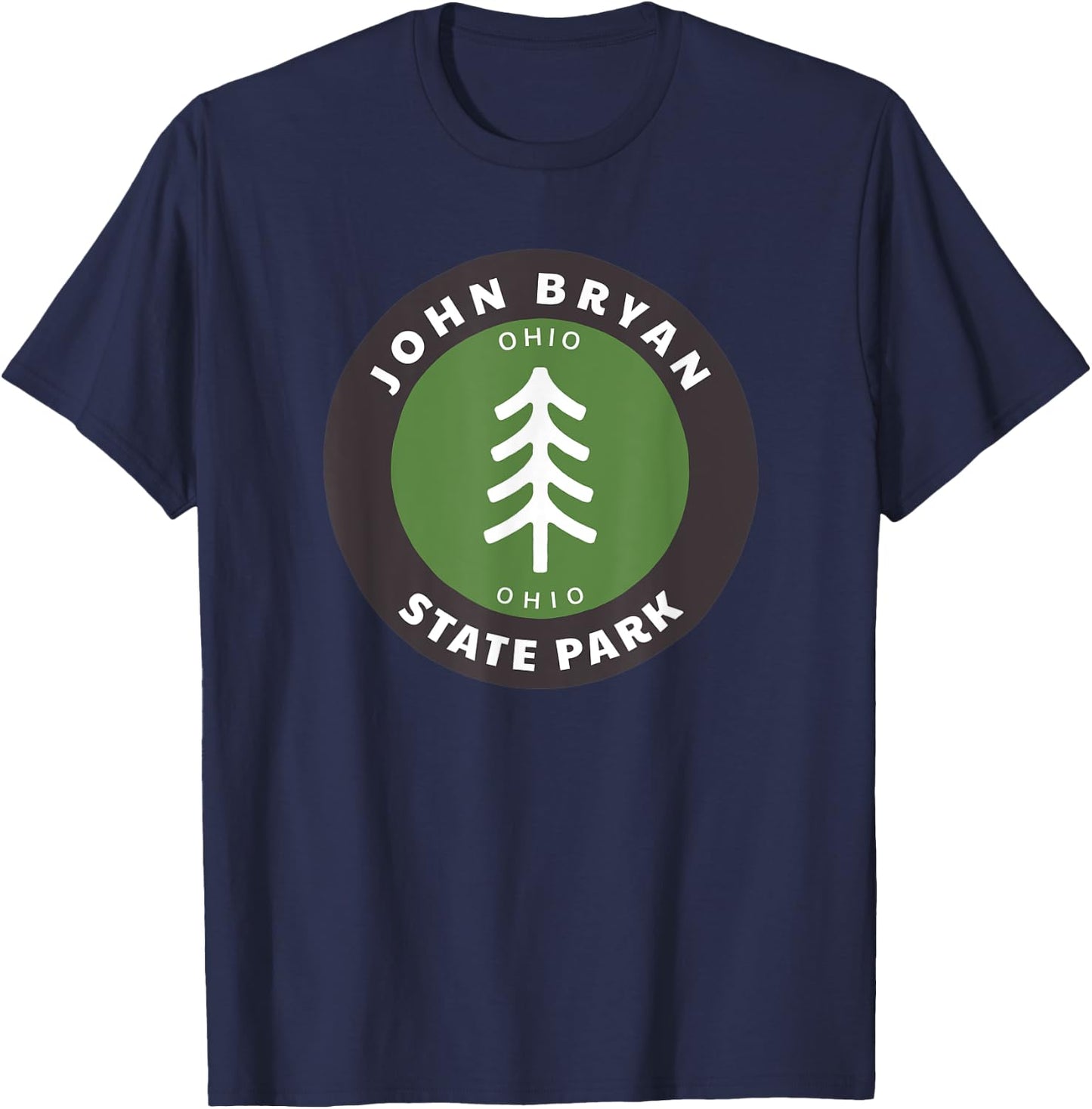 John Bryan State Park Ohio OH Tree Outdoors Forest T-Shirt - T-Shirt | Navy
