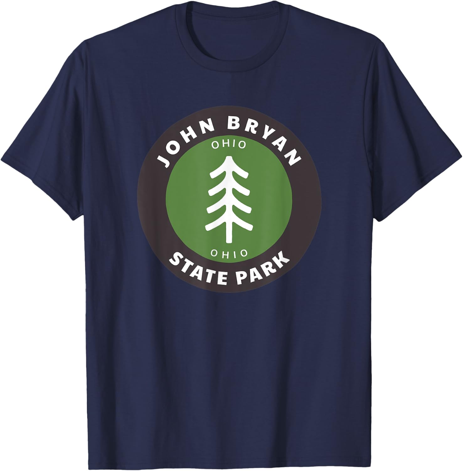 John Bryan State Park Ohio OH Tree Outdoors Forest T-Shirt - T-Shirt | Navy