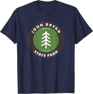 John Bryan State Park Ohio OH Tree Outdoors Forest T-Shirt - T-Shirt | Navy